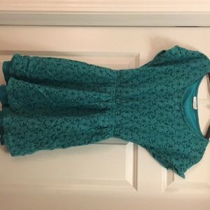 Turquoise floral dress